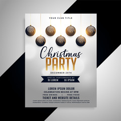 elegant christmas party flyer design template
