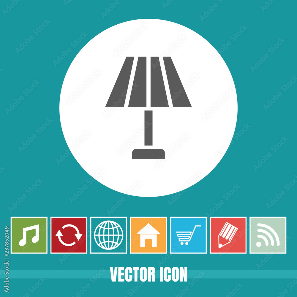 Aufkleber very useful vector icon of table lamp with bonus icons very useful for mobile app, software & web