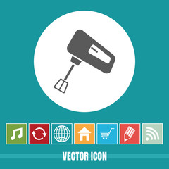 very Useful Vector Icon Of Electric Whisk with Bonus Icons Very Useful For Mobile App, Software & Web