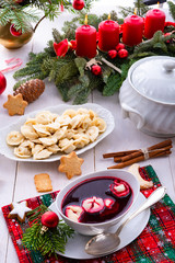 red barszcz with uszka a polish christmas soup