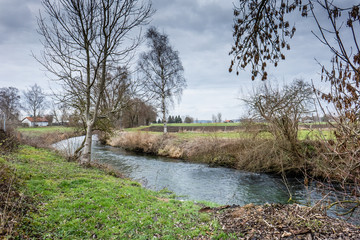 landscape with river in germany 