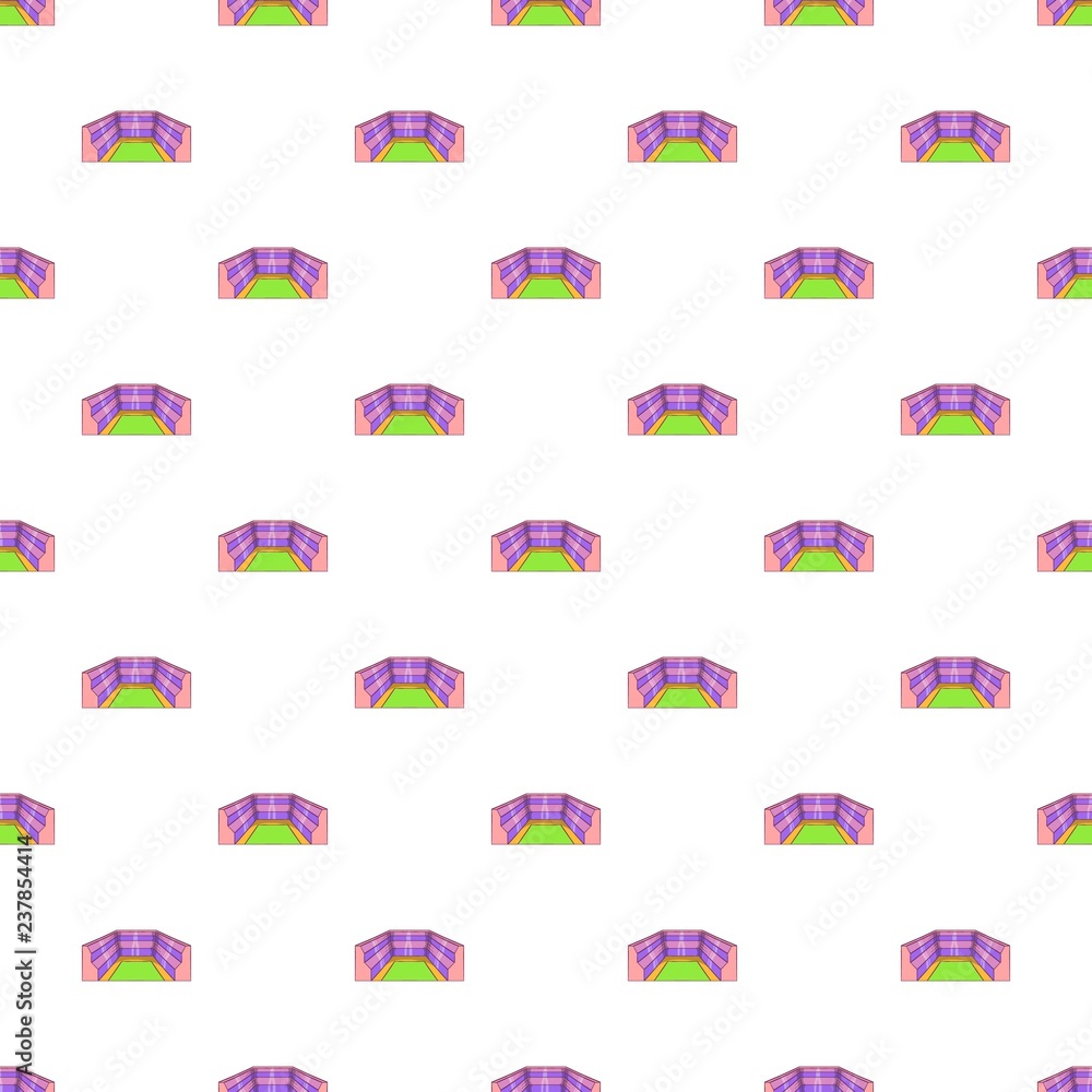 Poster rectangular stadium pattern. cartoon illustration of rectangular stadium vector pattern for web