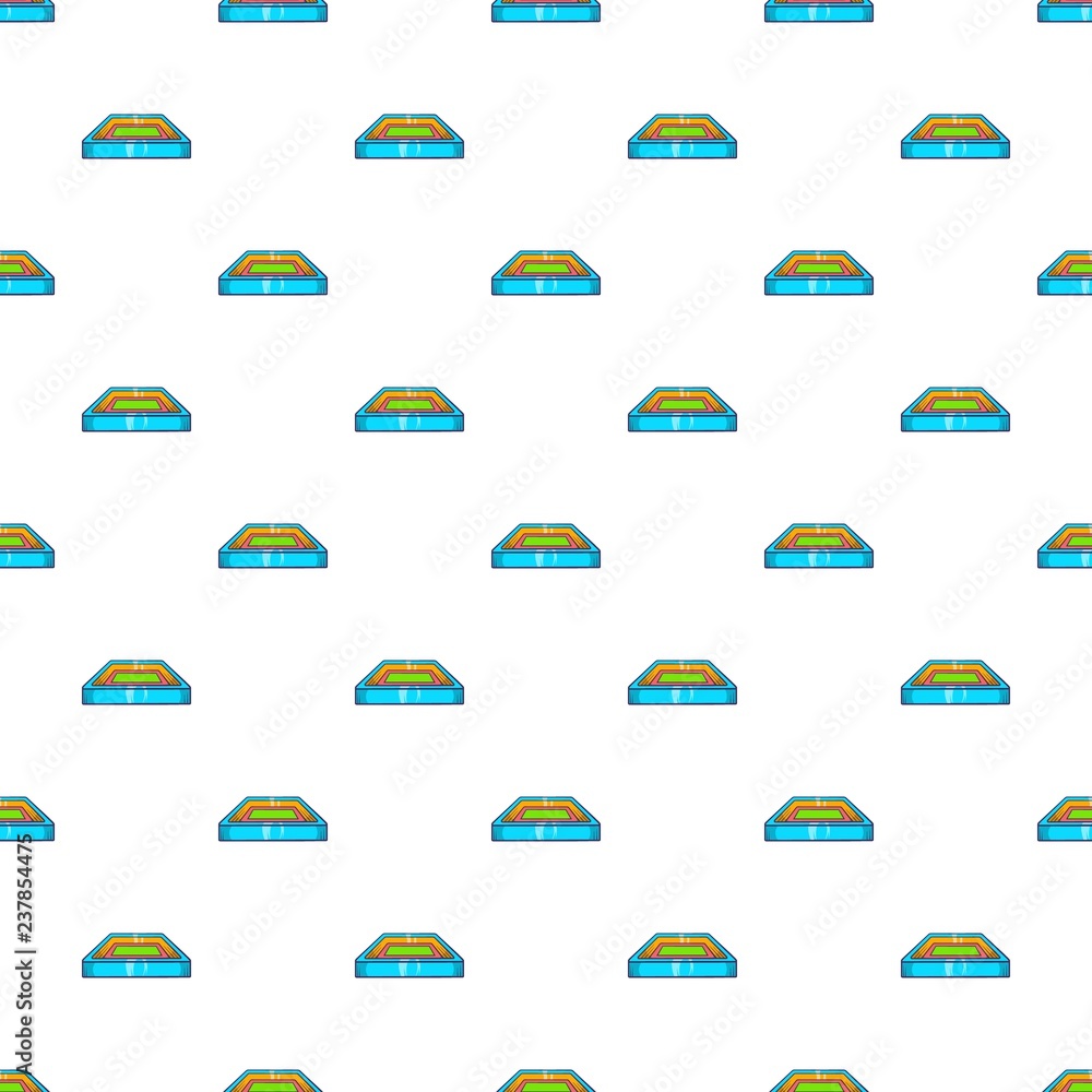 Poster square stadium pattern. cartoon illustration of square stadium vector pattern for web