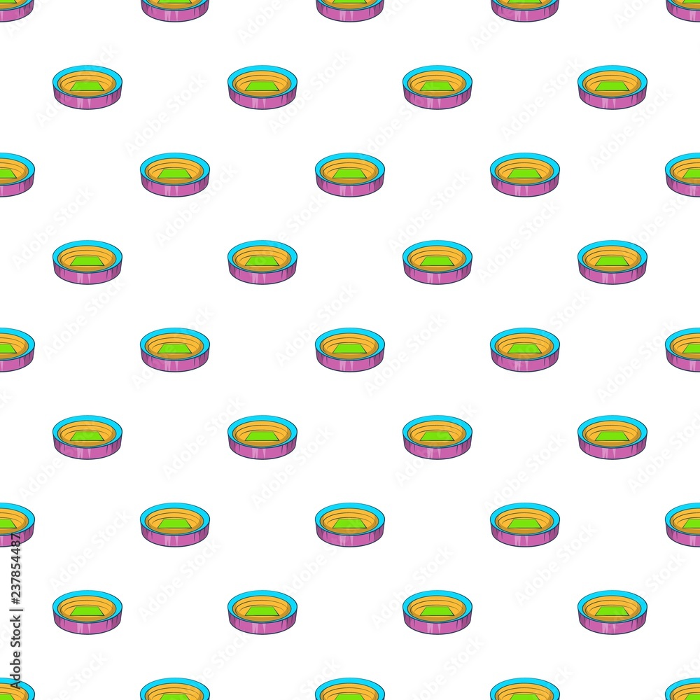 Aufkleber large round stadium pattern. cartoon illustration of large round stadium vector pattern for web