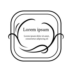 Frame curls and scrolls element. Decorative frame.