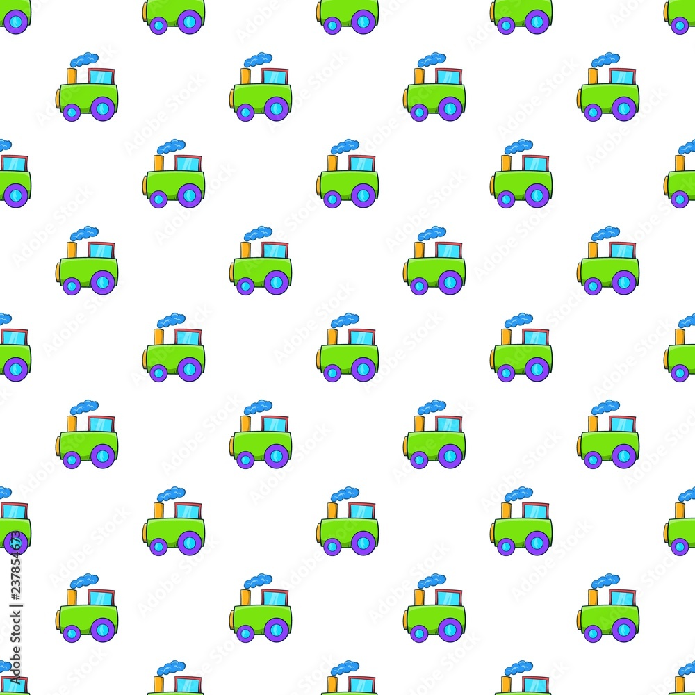 Poster train pattern. cartoon illustration of train vector pattern for web