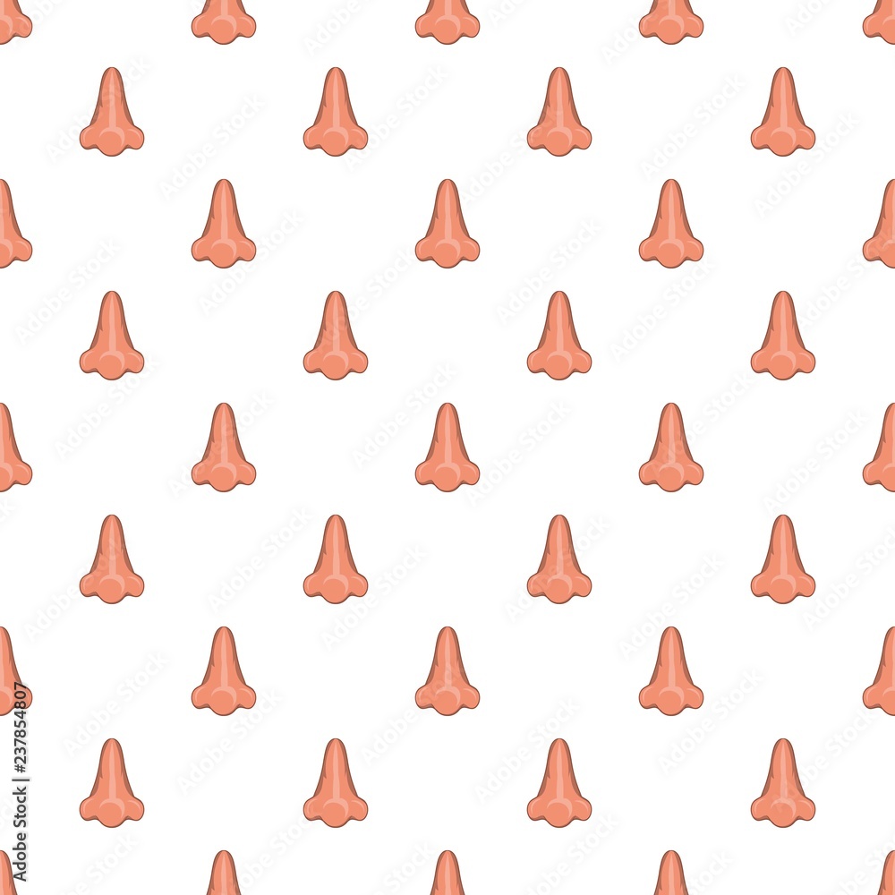 Poster nose pattern. cartoon illustration of nose vector pattern for web