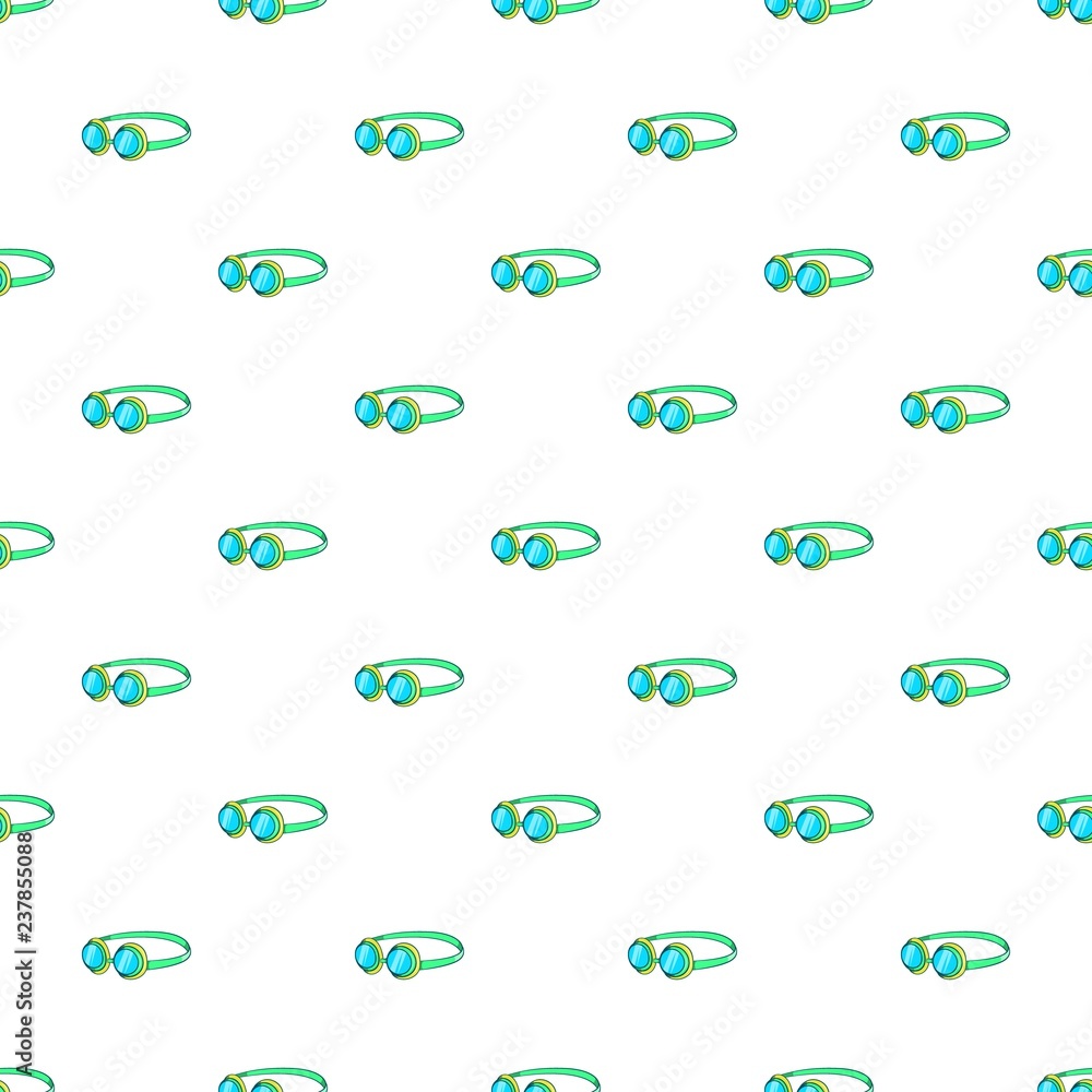 Poster goggles pattern. cartoon illustration of goggles vector pattern for web