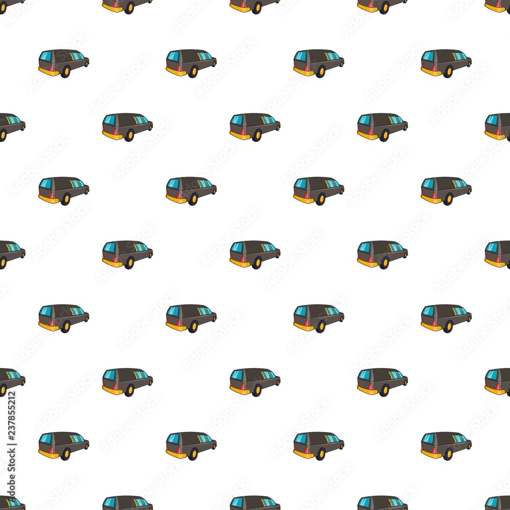 Poster hearse pattern. cartoon illustration of hearse vector pattern for web
