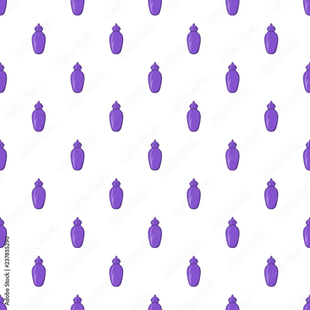 Poster urn for ashes pattern. cartoon illustration of urn for ashes vector pattern for web