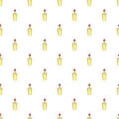 Fototapeta na wymiar Candle pattern. Cartoon illustration of candle vector pattern for web