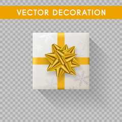 Realistic gift box top view. Gift boxes without background. Vector illistration