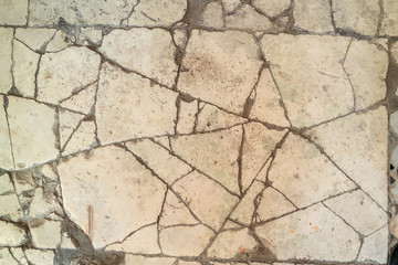 The texture of broken stone.