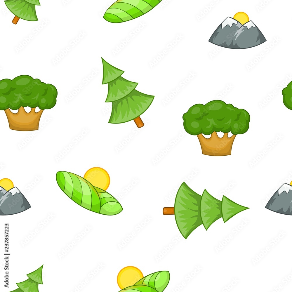 Poster nature pattern. cartoon illustration of nature vector pattern for web