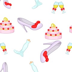 Wedding pattern. Cartoon illustration of wedding vector pattern for web