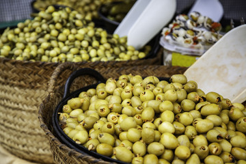 Olives in a market