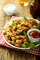 Homemade chicken appetizer, or popcorn