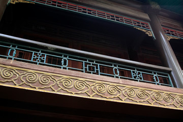 Chinese traditional style wooden rail