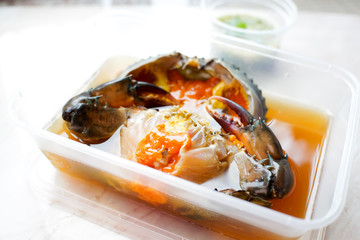 local food, thai, sea crab, seafood, crab egg, traditional, appetizer, asian, background, black, close up, closeup, country, crab, cuisine, delicious, dinner, dish, egg, eggs, fish, food background, f