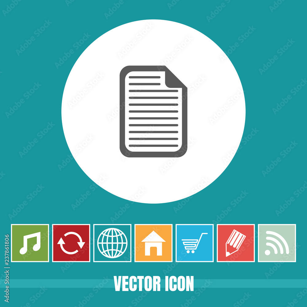 Poster very useful vector icon of document with bonus icons. very useful for mobile app, software & web.