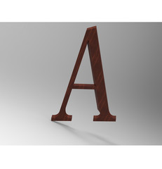 ABC rendering letters on a gray background