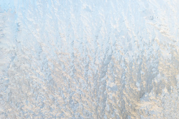 background ice, frozen window covered with frost, abstract silver texture, winter, cold