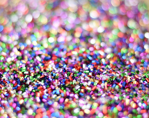 Glitter confetti bulbed background