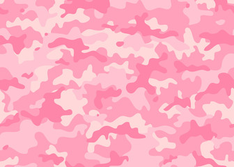 Girly Camo. pink texture military camouflage repeats seamless army hunting background - 237863848