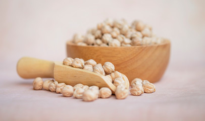 garbanzo bean close up on background