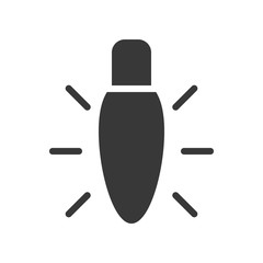 Christmas light bulb vector, Christmas related solid style icon