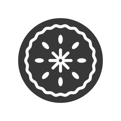 Pie vector, Christmas related solid style icon
