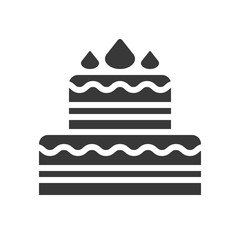 Christmas cake vector, Christmas related solid style icon