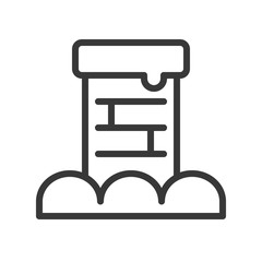Chimney vector, Christmas related line style icon
