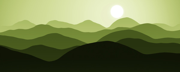 Obraz premium sunset mountain landscape 