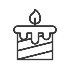 Christmas candle vector, Christmas related line style icon