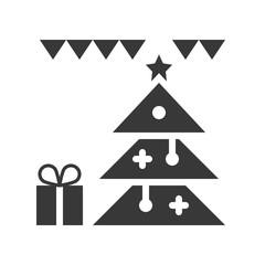 Obraz premium Christmas ornament vector,Christmas related solid style icon