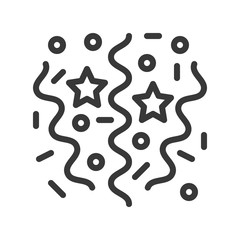 Silly String vector, Christmas related line style icon