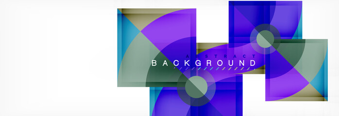 Trendy circles composition geometric background