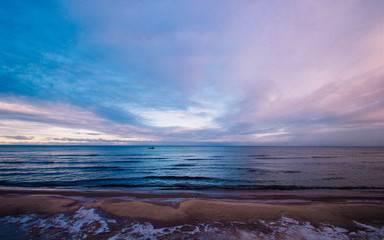 Ladoga lake, Saint-Petersburg, Russia, novevber