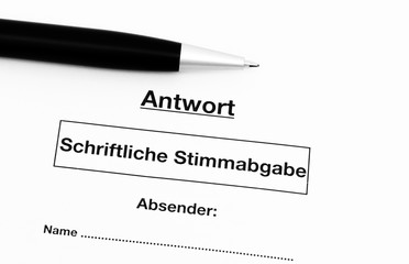 Schriftliche Stimmabgabe