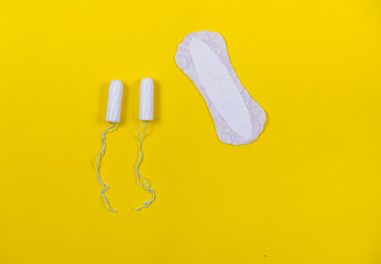 Cotton tampon. Womens comfort, hygiene and protection.