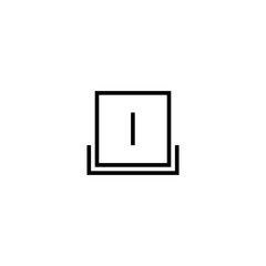 Button on and off sign. power button sign. symbol rectangle square vertical line