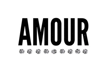 slogan Amour phrase graphic vector Print Fashion lettering calligraphy