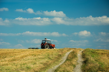 Tractor in the field