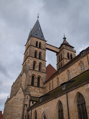 Fototapeta na wymiar Church of Stadtkirche St. Dionys in Esslingen old town city