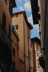 Beautiful and historic architecture of the streets of Florence in Italy
