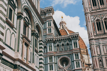 Fototapeta premium Beautiful and historic architecture of the streets of Florence in Italy