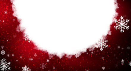 Red sparkling background with stars and snowflakes, the magical atmosphere of the Christmas holidays. Red bokeh background with snowflakes. Empty winter background, snowy, celebratory, sparks and star