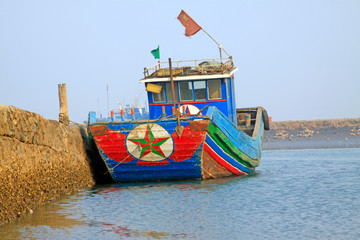wooden fishing boat port wharf berthing