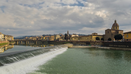 Obraz premium Florence tuscany travel sunny day city river arno